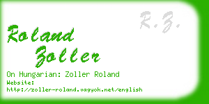 roland zoller business card